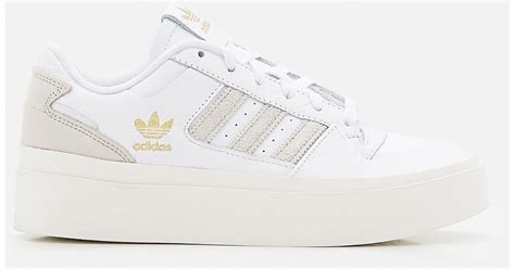 adidas Originals Forum Bonega platform sneakers in white and 